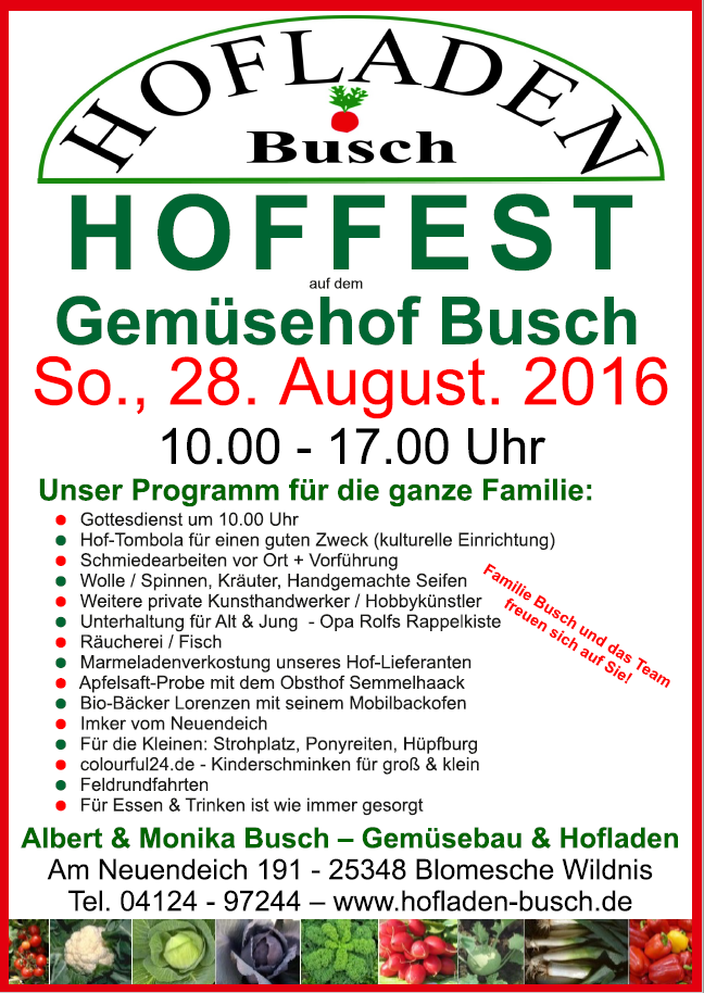 Apfelsaft-Probe auf dem Hoffest Busch
